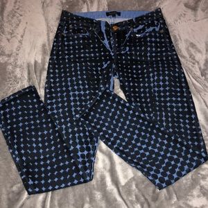 Black/Blue J Crew Skinny Jeans